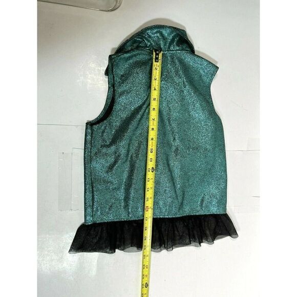 Disney Girls Descendents 2 Una Sparkly Vest Teal Black Ruffle Moto - Picture 5 of 11